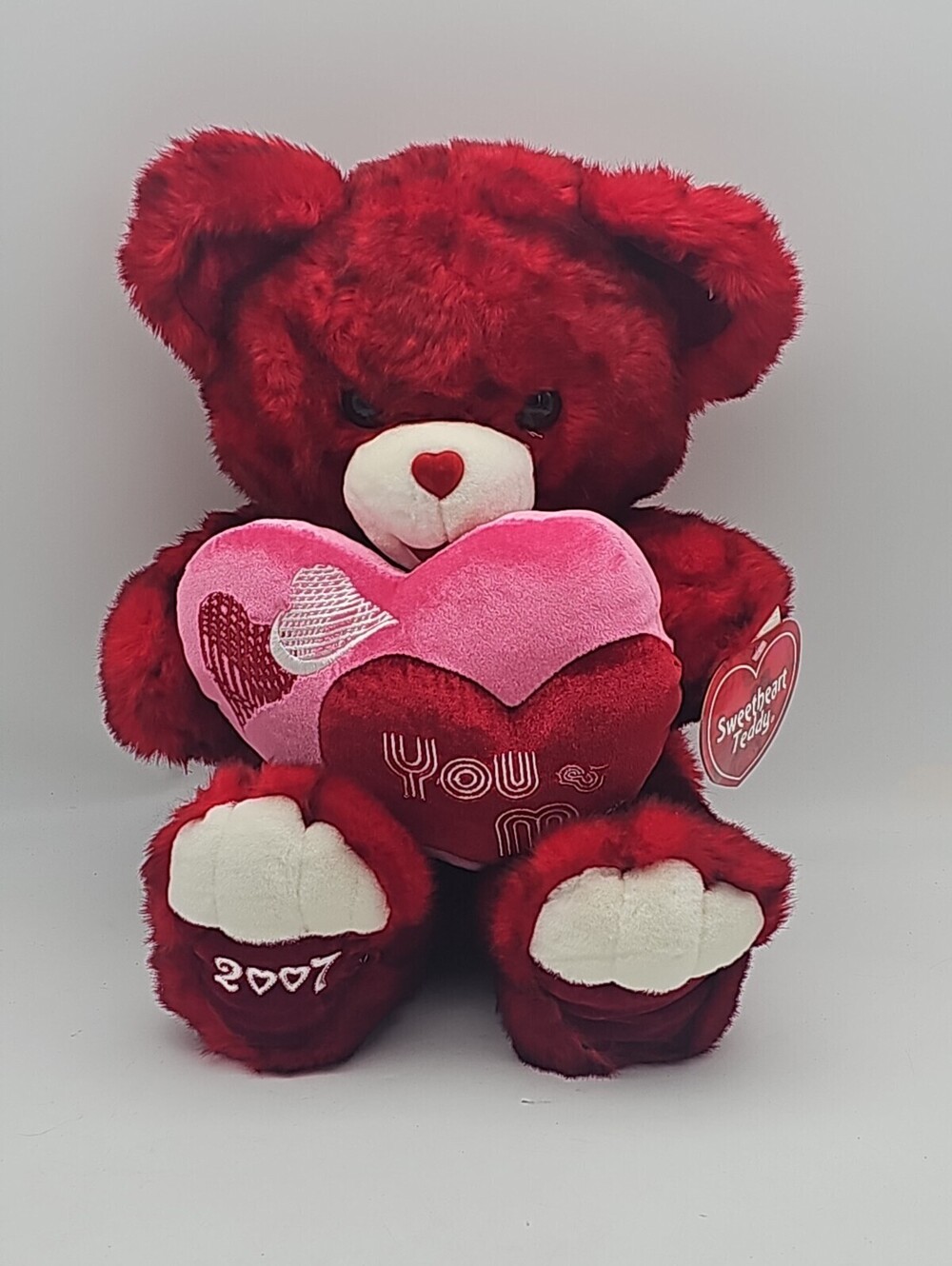 VTG 2007 Dan Dee Sweetheart Teddy Bear Red You & Me Heart 18" Valentine Plush